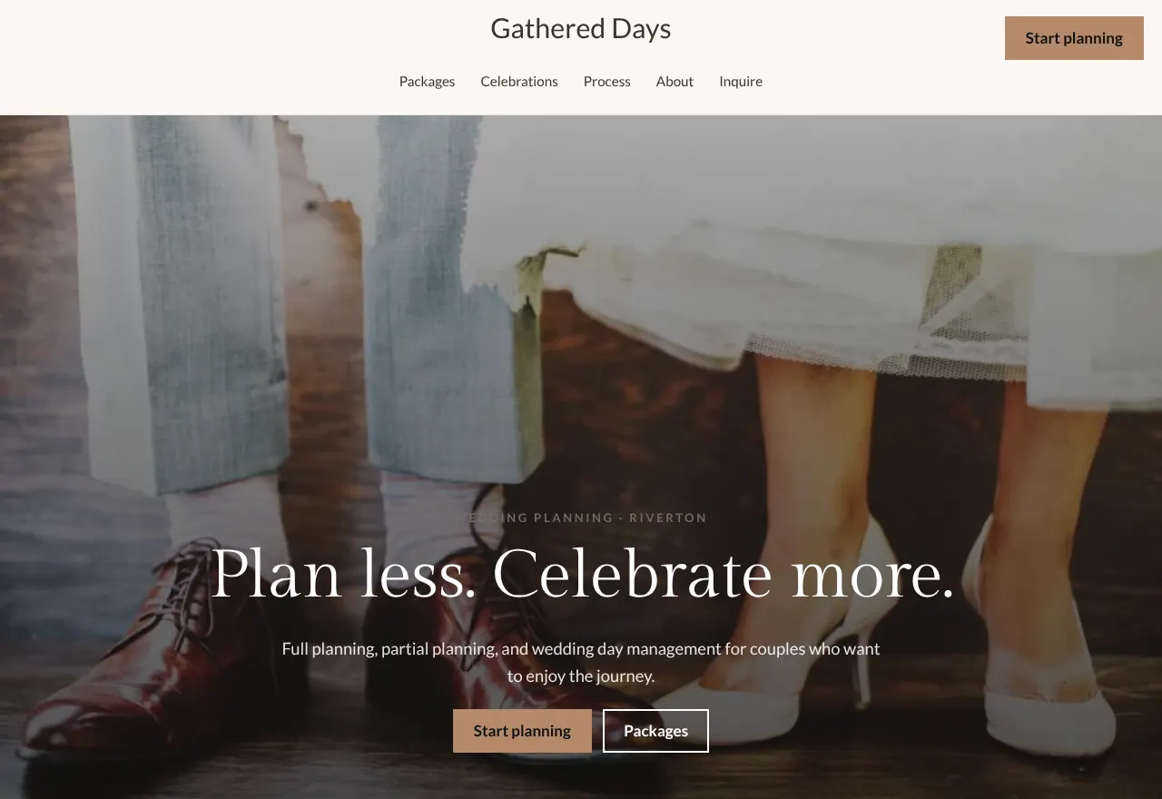 Captura de pantalla del ejemplo Gathered Days