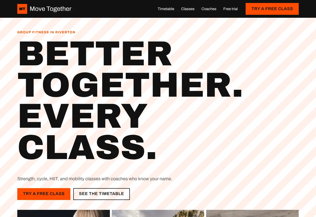 Captura de pantalla del ejemplo Move Together